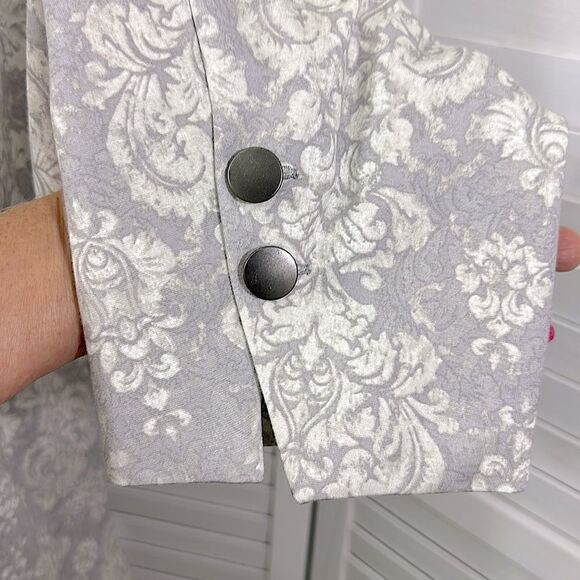 LOGO By Lori Goldstein Peplum Blazer 3X Jacket Gray Ponte - Picture 10 of 14